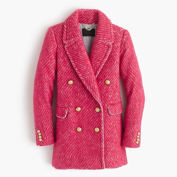 J. Crew Jackets & Blazers - NWT J. Crew Diamond Tweed Coat Size 10 Pink